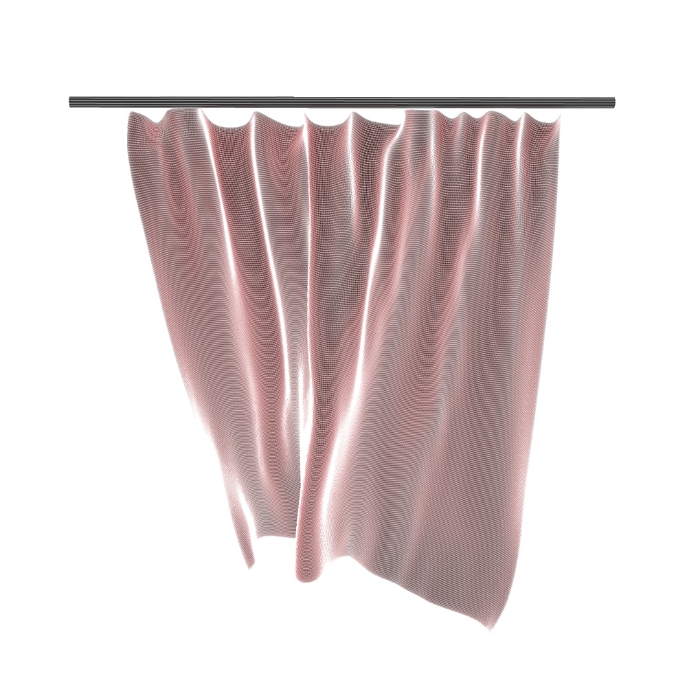 Curtain in the wind 3d model